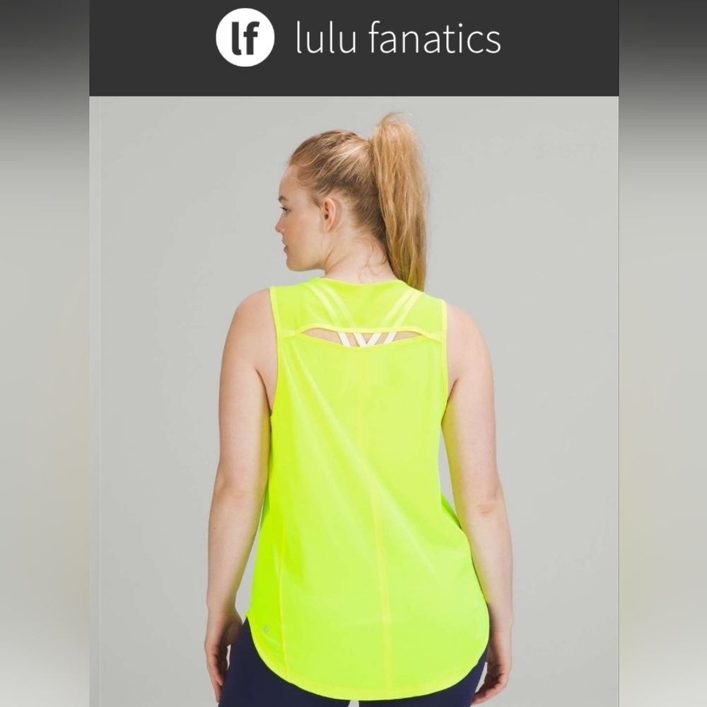 Lululemon Sculpt Tank Top Mesh Cutout highlight yellow 6 small $58